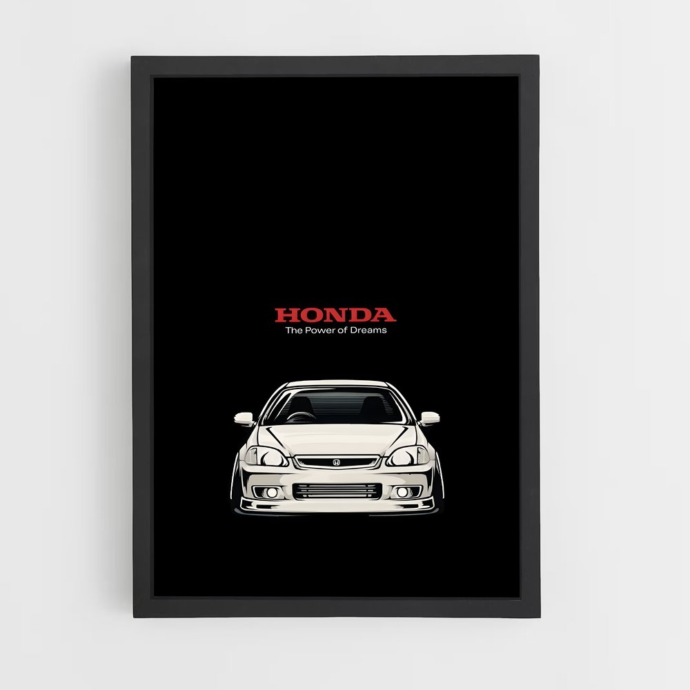 Poster Civic type projecteurs – affiche Honda (vue 2)